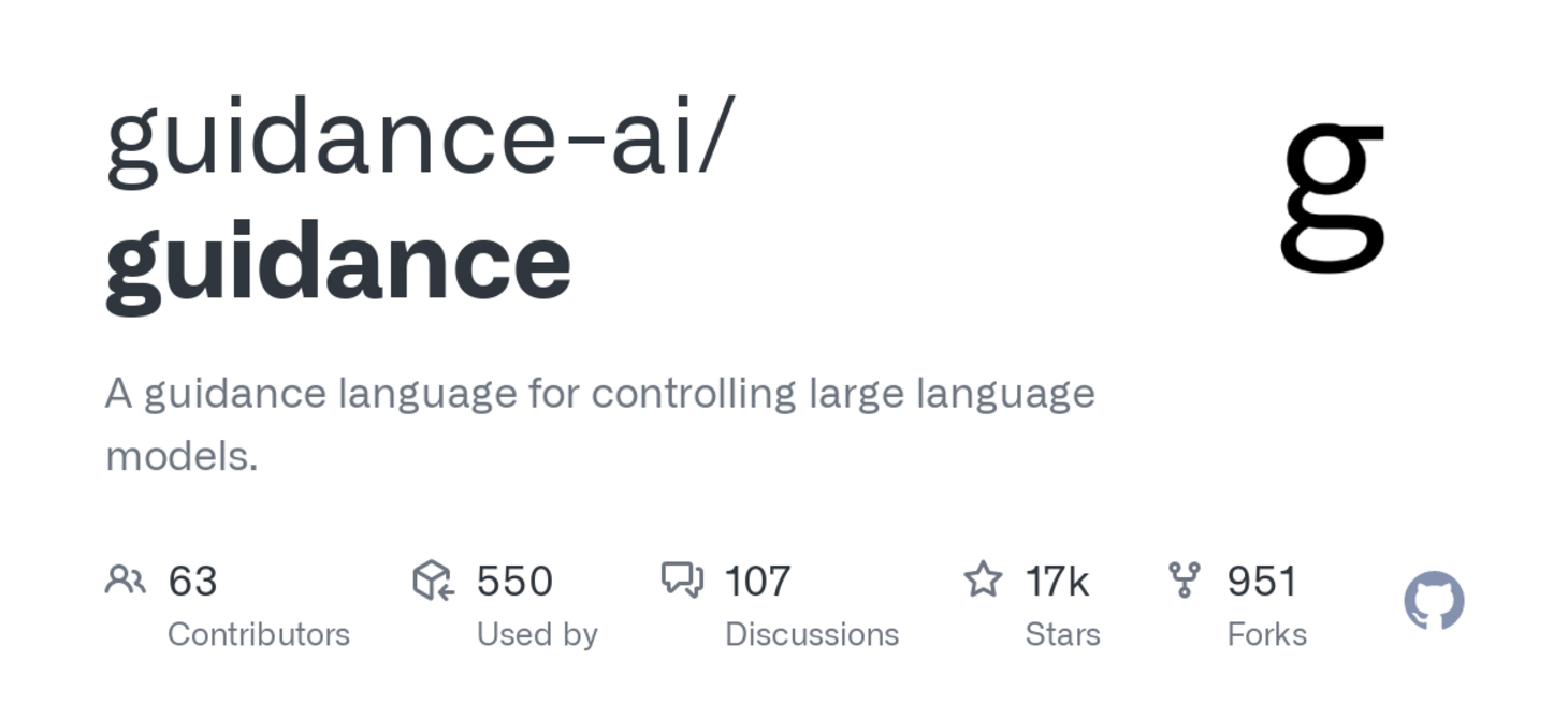 GitHub - guidance-ai/guidance: A guidance language for controlling large language models.