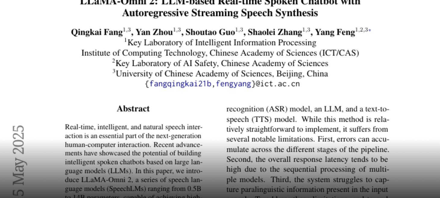 LLaMA-Omni2: LLM-based Real-time Spoken Chatbot with Autoregressive Streaming Speech Synthesis