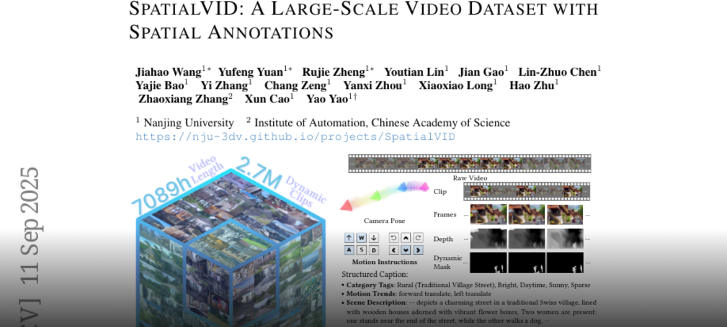 SpatialVID: A Large-Scale Video Dataset with Spatial Annotations