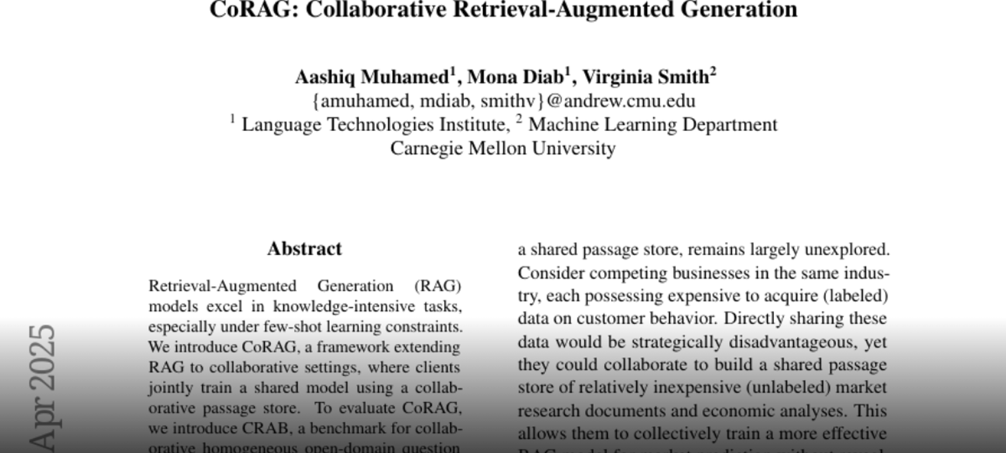CoRAG: Collaborative Retrieval-Augmented Generation