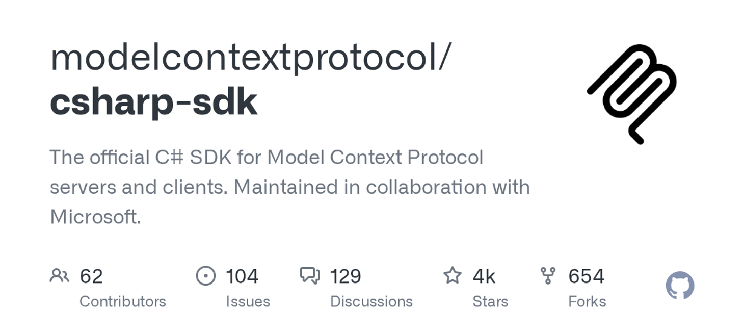 Release v1.0 of the official MCP C# SDK