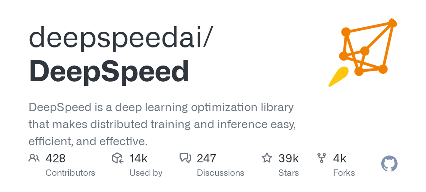deepspeedai/DeepSpeed: DeepSpeed is a deep learning optimization library that makes distributed training and inference easy, efficient, and effective.