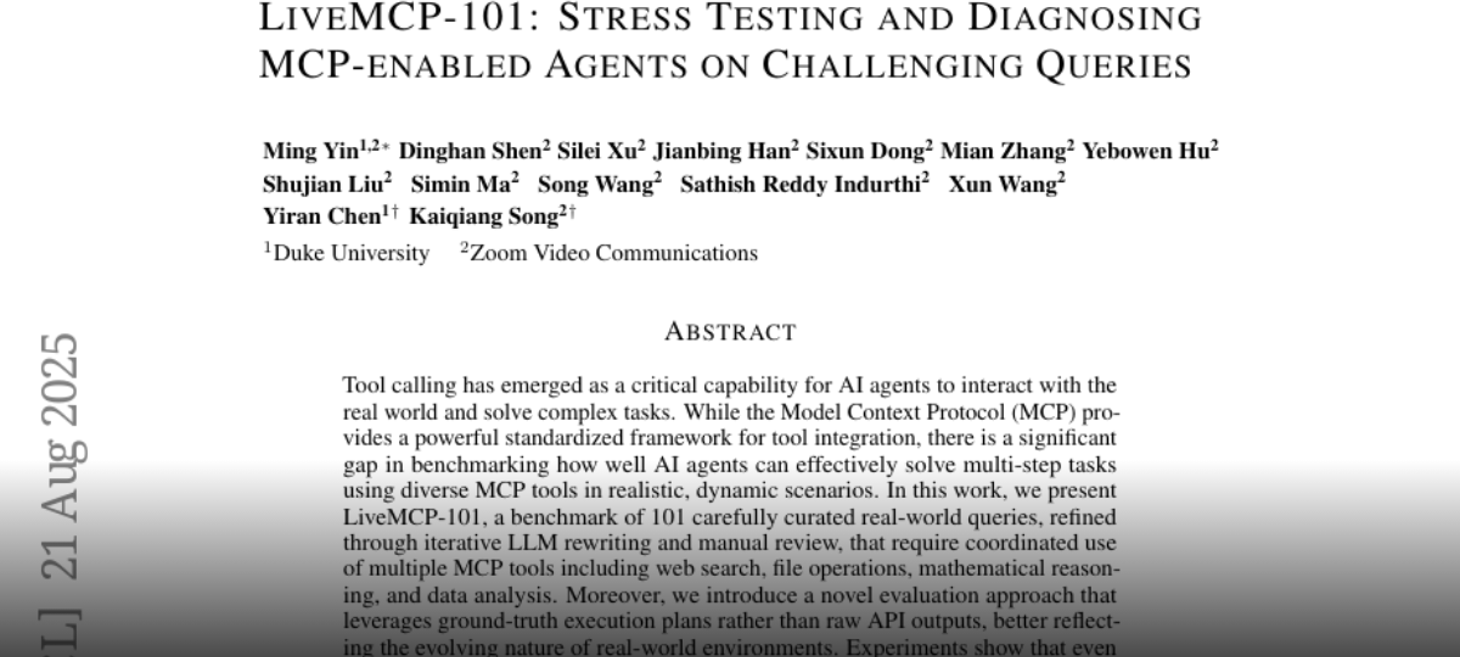LiveMCP-101: Stress Testing and Diagnosing MCP-enabled Agents on  Challenging Queries